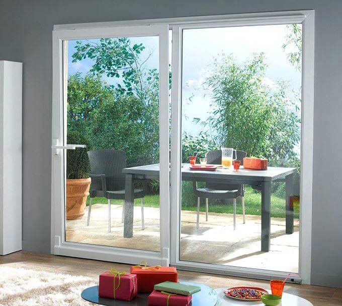 باب زجاجي منزلق معزول بعزل مزدوج