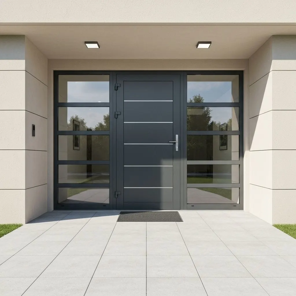 باب مدخل أنيق من مادة PVC بتصميم عصري