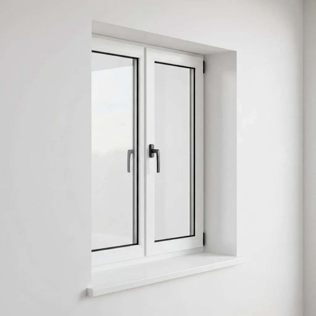 نافذة من مادة PVC ذات زجاج مزدوج